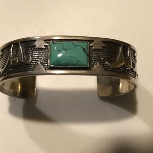 Vintage Sterling Bracelet Dina hunting horse